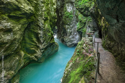 Billede på lærred Tolmin gorge in Triglav National Park, Slovenia