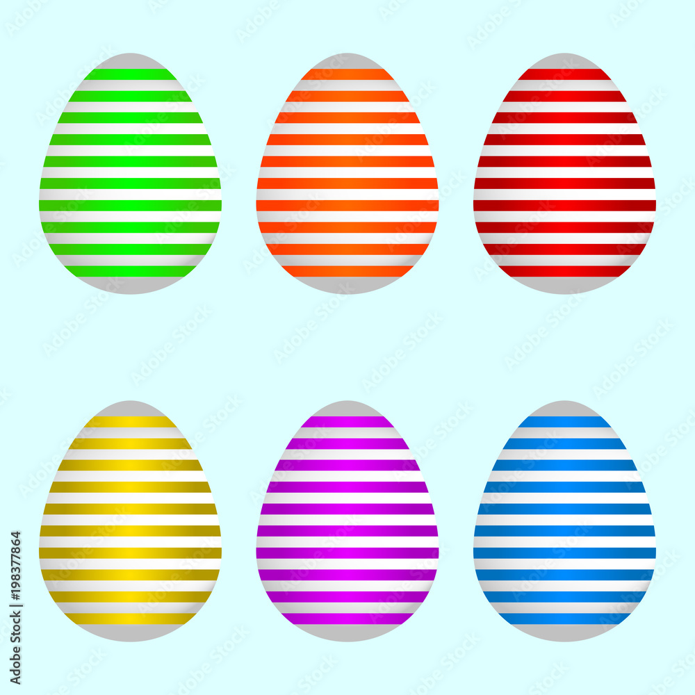 Easter eggs icons. Vector illustration. Easter eggs for Easter holidays design on white background. Easter eggs icons. Vector illustration. Easter eggs for Easter holidays design on white background.