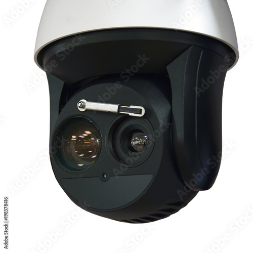 Kamera szyboobrotowa PTZ. System bezpieczeństwa. Monitoring CCTV.
