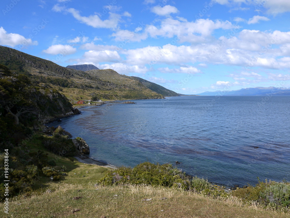 The trail beside the Beagle Channel to the east of Ushuaia patagonia Argentina