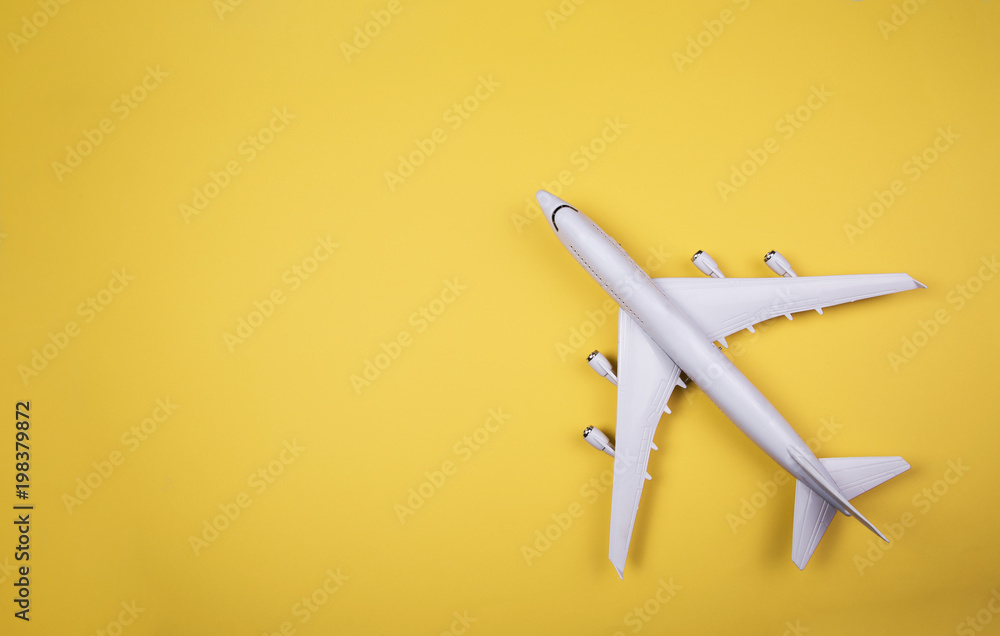 Model plane,airplane on pastel color backgrounds