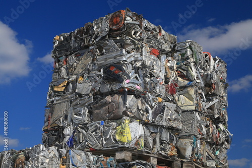 Scrap metal, wrecked and crushed parts