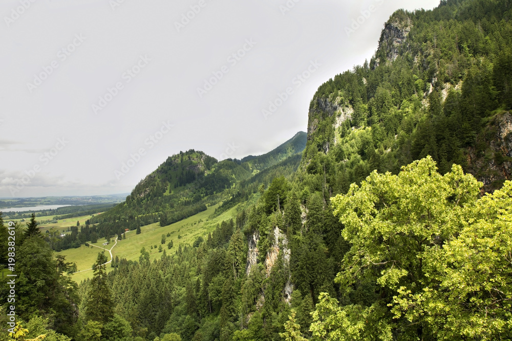 Landscape near Hohenschwangau village. Bavaria. Germany