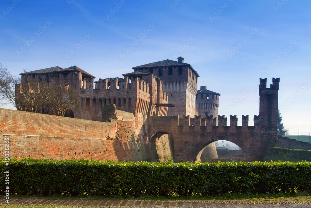 Soncino, Castello Rocca Sforzesca , Lombardia, Italia 