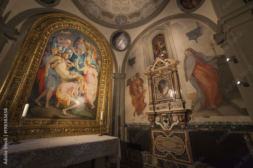 Firenze, chiesa di Santa Felicita, la deposizione del Pontormo restaurata.