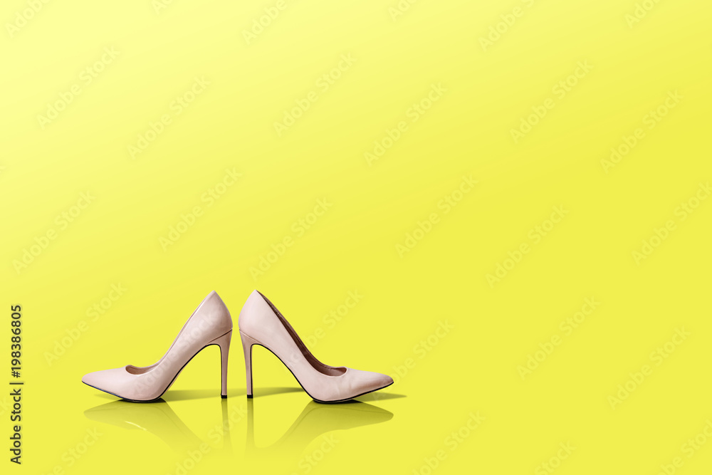 Fairford Blocks Heels | Yellow and Tan Heeled Sandals | Tan/Yellow | hush