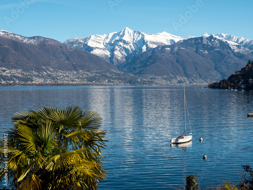 Slika na platnu Lago Maggiore bei Gambarogno, Schweiz