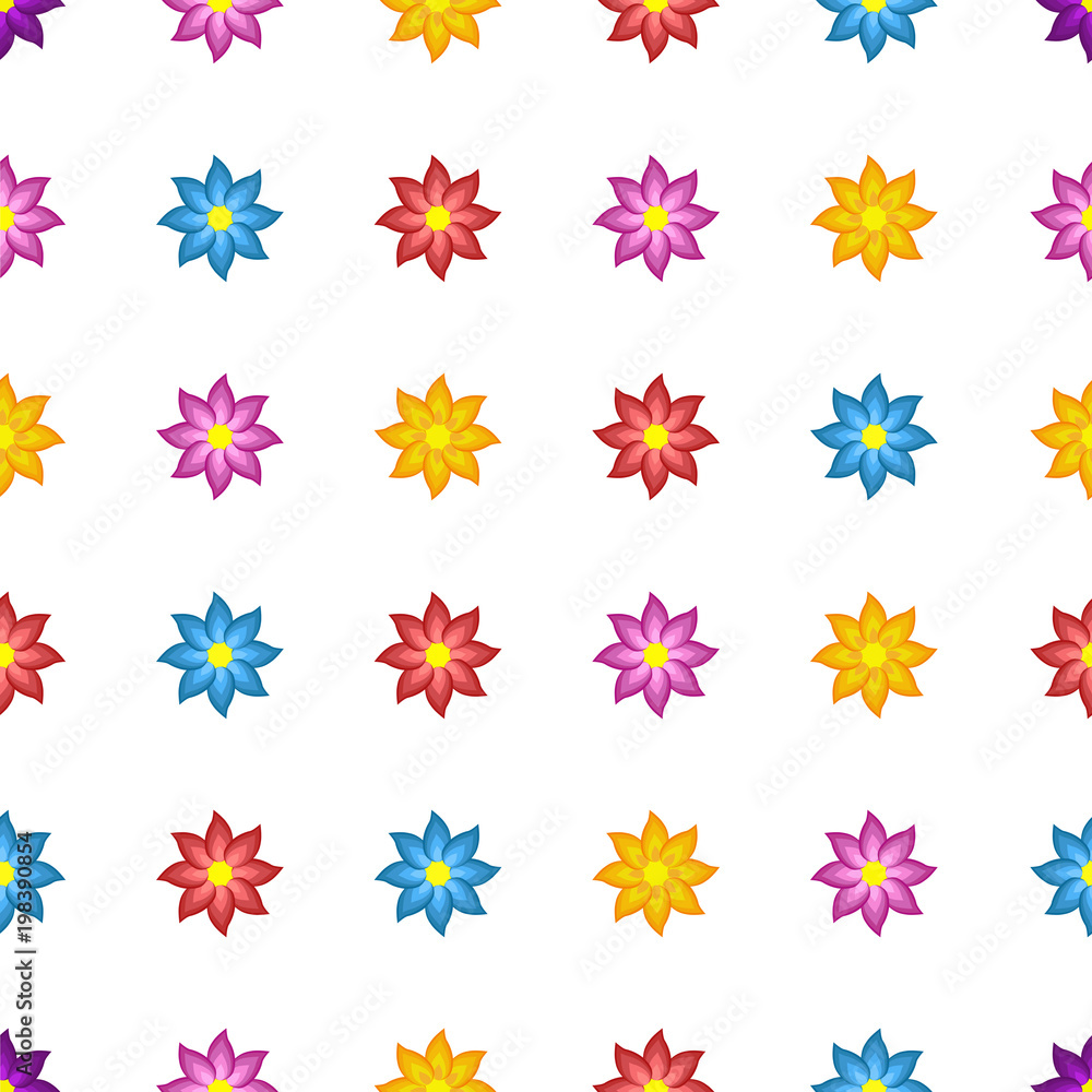 Background of bright colored stylized flowers Background of bright colored stylized flowers
