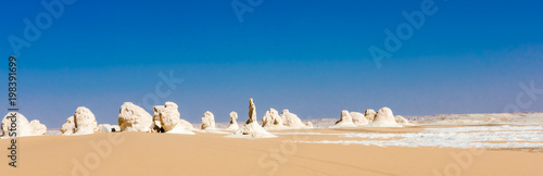 The White Desert at Farafra in the Sahara of Egypt. photo