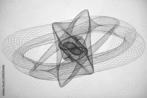 I have built many harmonographs, these are scanned A3 sheets, I use a 0.1 mm pen, This is the maximum resolution, because if the increase, the lines come together and all becomes black.