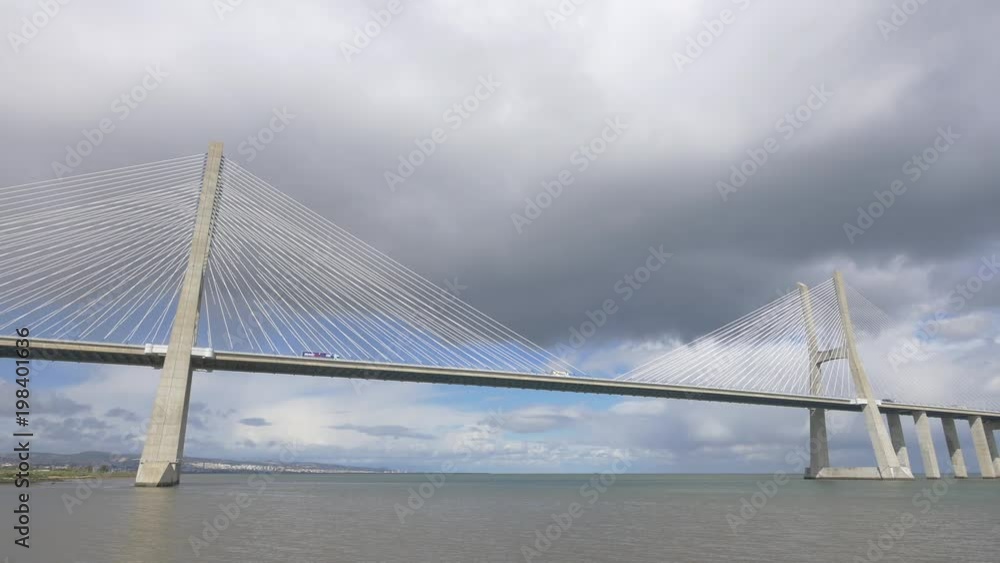 Dark clouds above Vasco da Gama Bridge Dark clouds above Vasco da Gama Bridge
