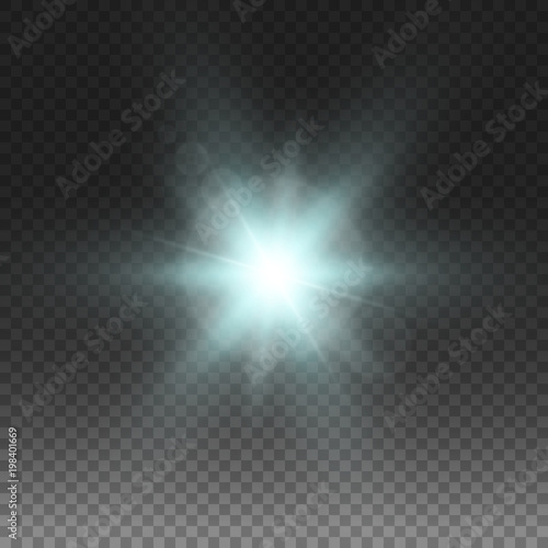 Shining star particles and sparks On a dark  transparen backgroundt. Vector Illustration  EPS10