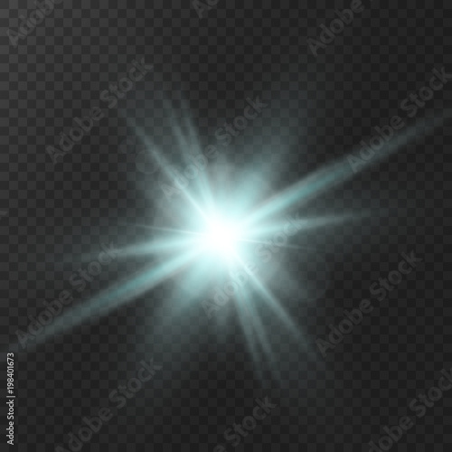 Shining star particles and sparks On a dark  transparen backgroundt. Vector Illustration, EPS10