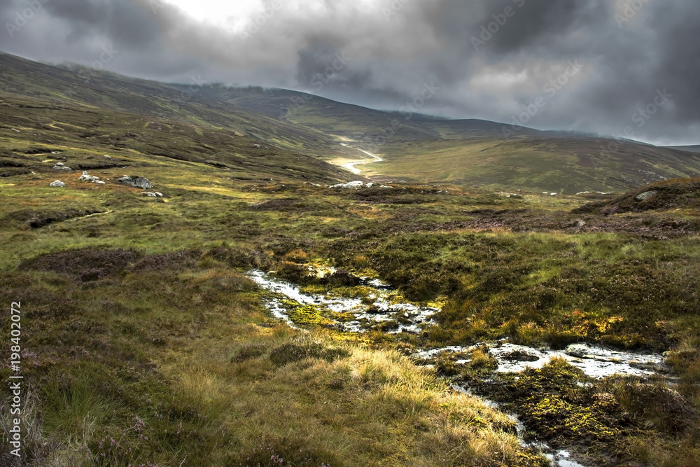 Scotland landscape. Angus, Scotland south of the Grampian Mountains. 