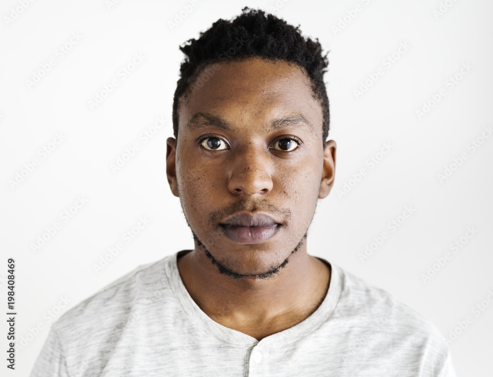 African ethnicity man portrait shoot in a studio African ethnicity man portrait shoot in a studio