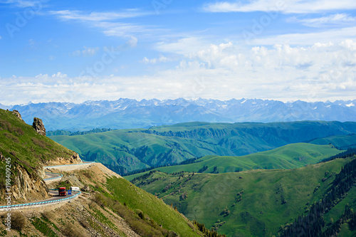 The highway in the mountain, Xinjiang of china © axz65