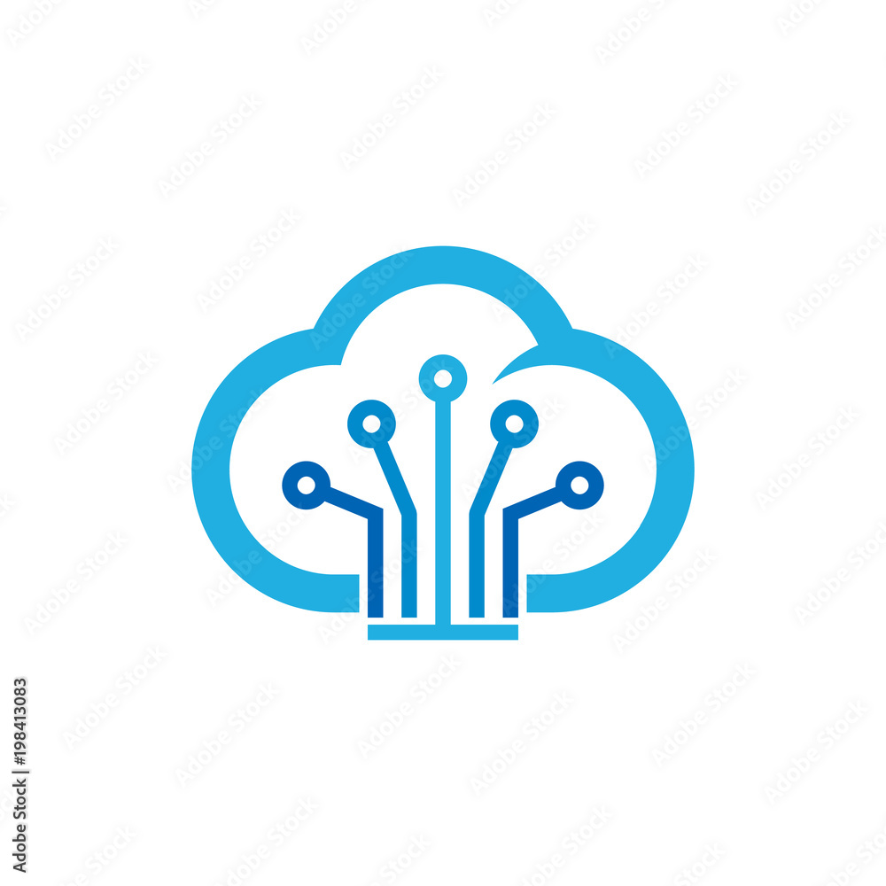 Digital Cloud Logo Icon Design Digital Cloud Logo Icon Design