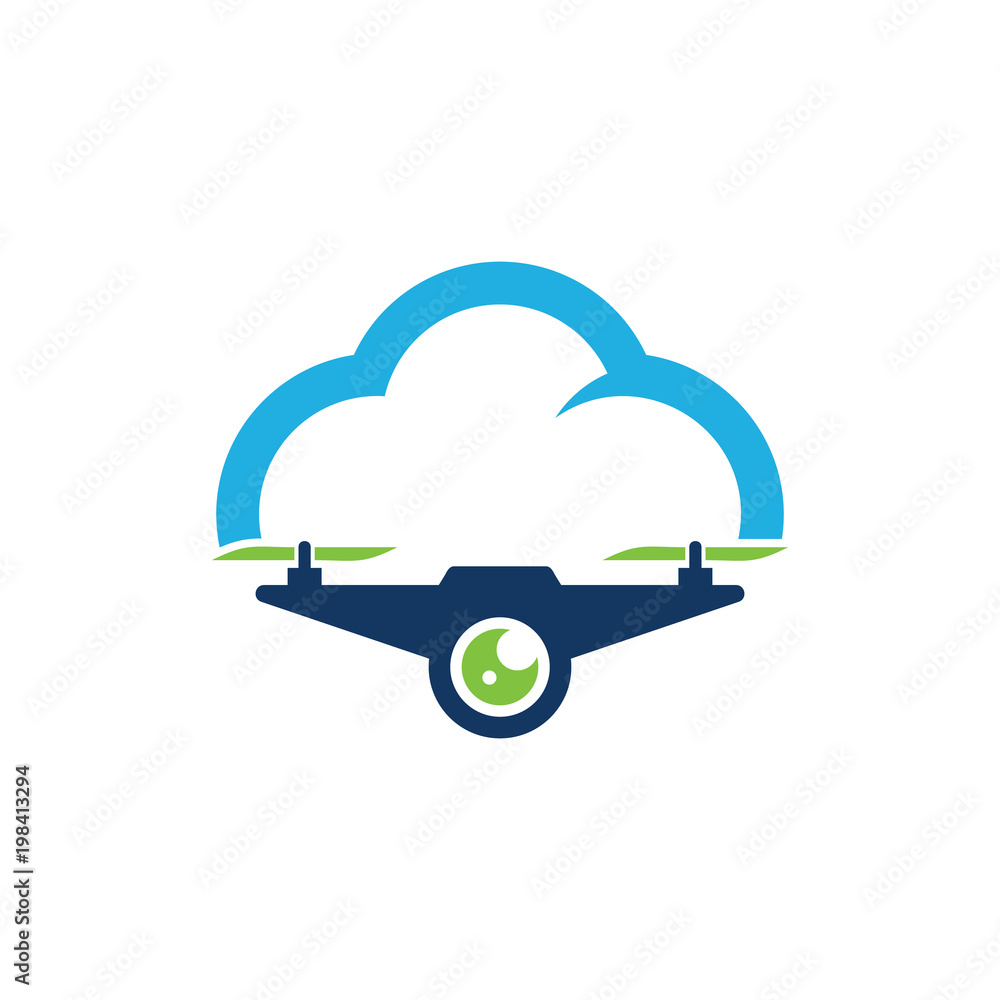 Drone Cloud Logo Icon Design vector de Stock | Adobe Stock