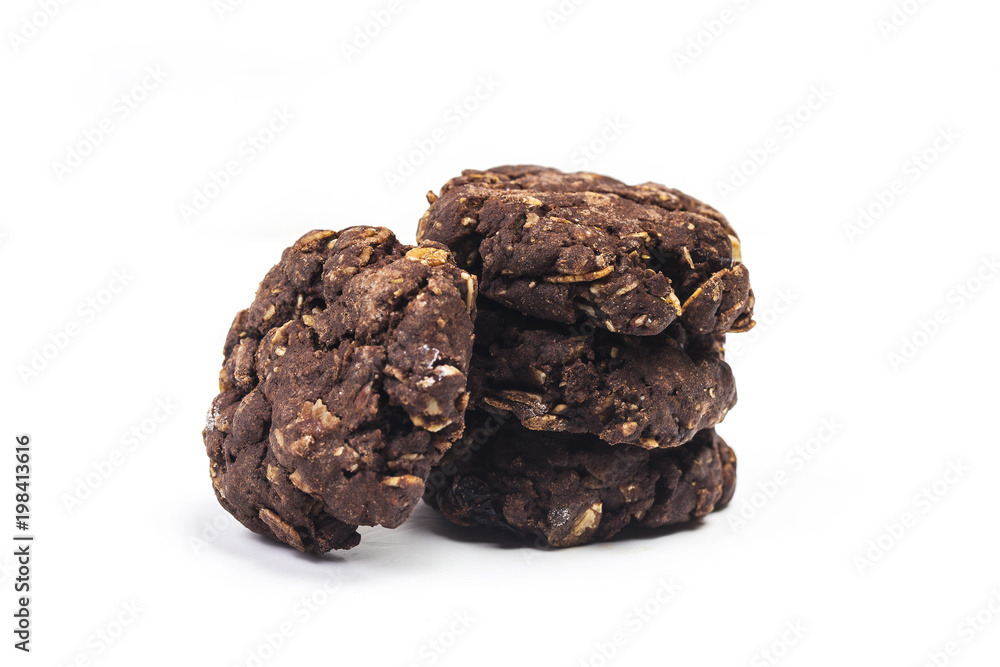 Oat cookies with chocolate Oat cookies with chocolate