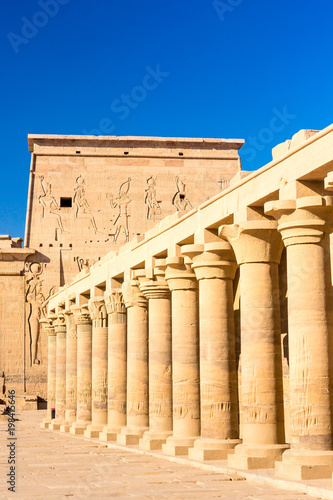 Philae temple in aswan on the Nile in Egypt