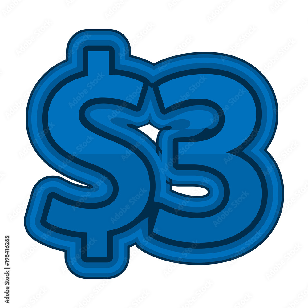 Illustration Vector of price 3 dollars Illustration Vector of price 3 dollars