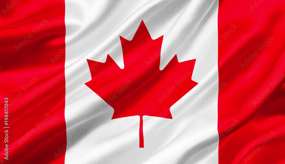 Canada flag waving with the wind, 3D illustration. Canada flag waving with the wind, 3D illustration.