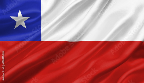 Chile flag waving with the wind, 3D illustration. Free Download Chile flag waving with the wind, 3D illustration. - GFXLoad