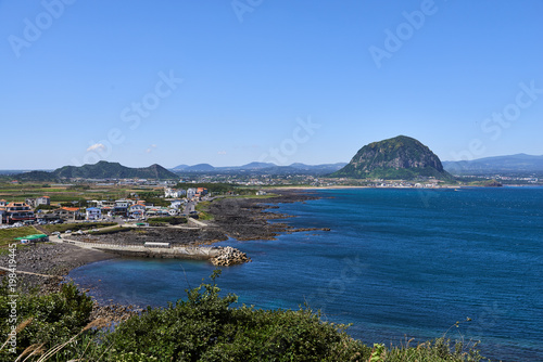 Fototapeta Naklejka Na Ścianę i Meble -  Landscape of southwestern coast of Jeju Island