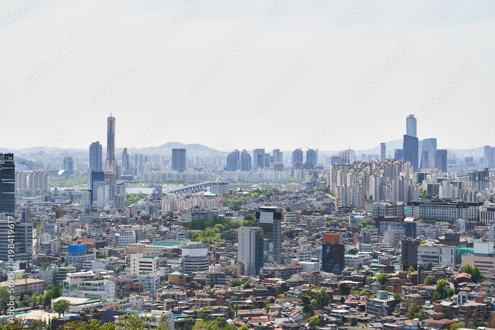 Cityscape of Yongsan-gu and Mapo-gu