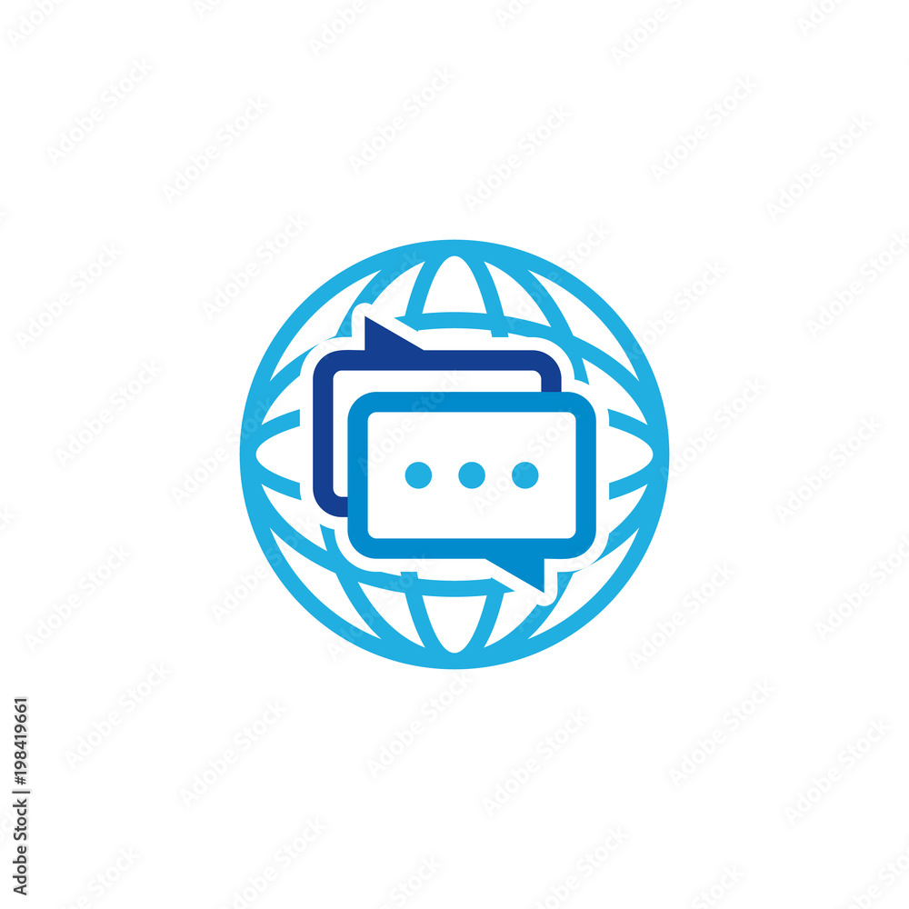 Chat Globe Logo Icon Design Chat Globe Logo Icon Design