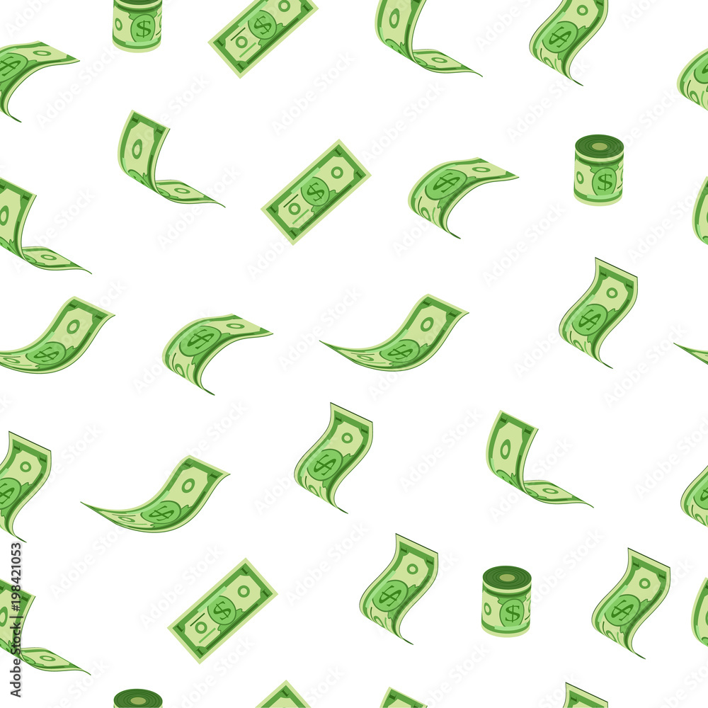 Dollar rain pattern vector illustration Dollar rain pattern vector illustration