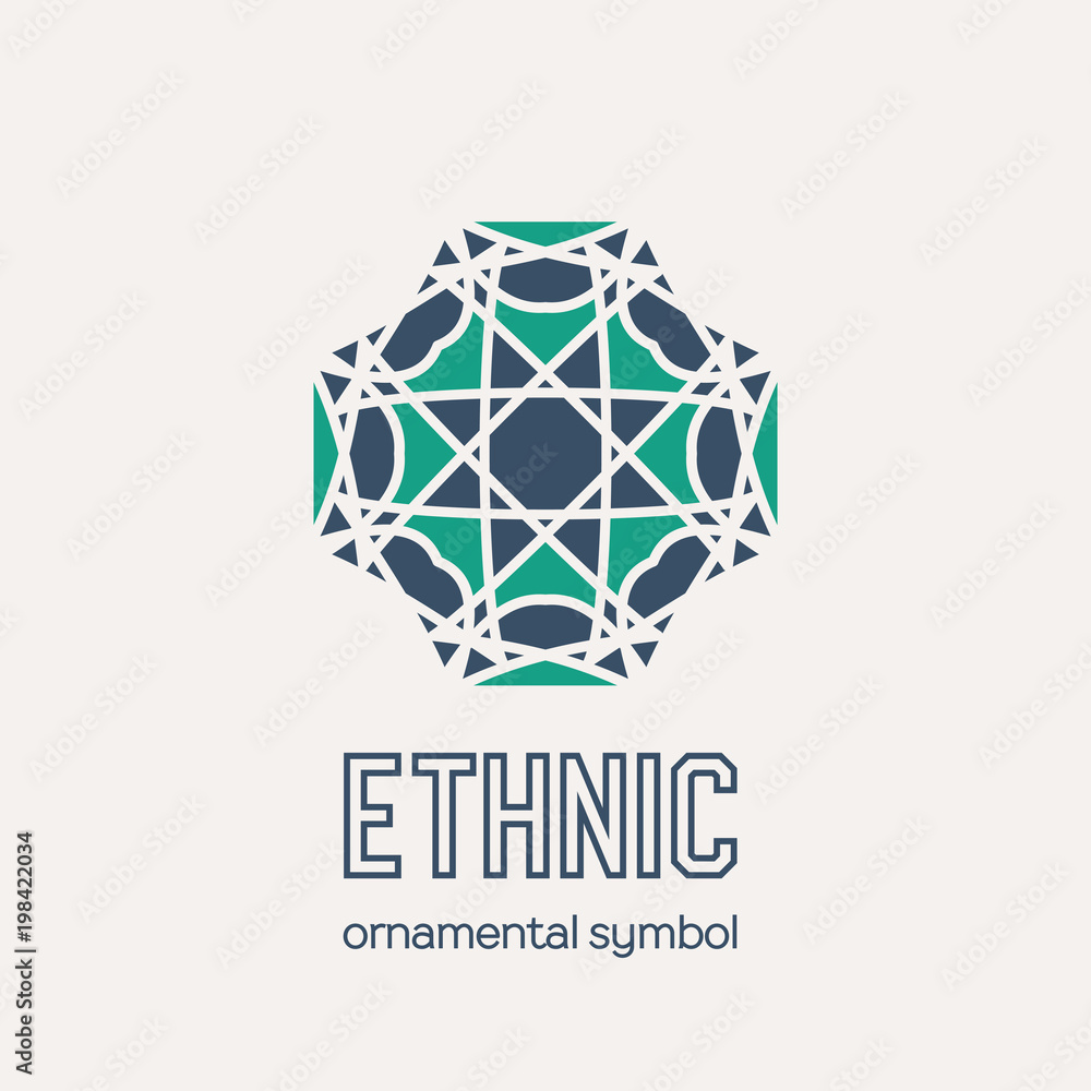 Vector mosaic rhomb emblem Vector mosaic rhomb emblem
