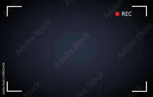 camera recording screen vector illustration background