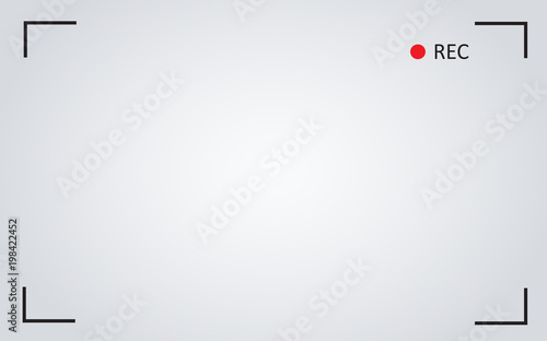 camera recording screen vector illustration background