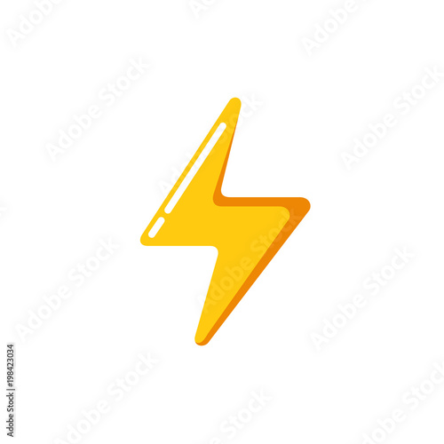 Simple Flat Lightning Thunder Icon