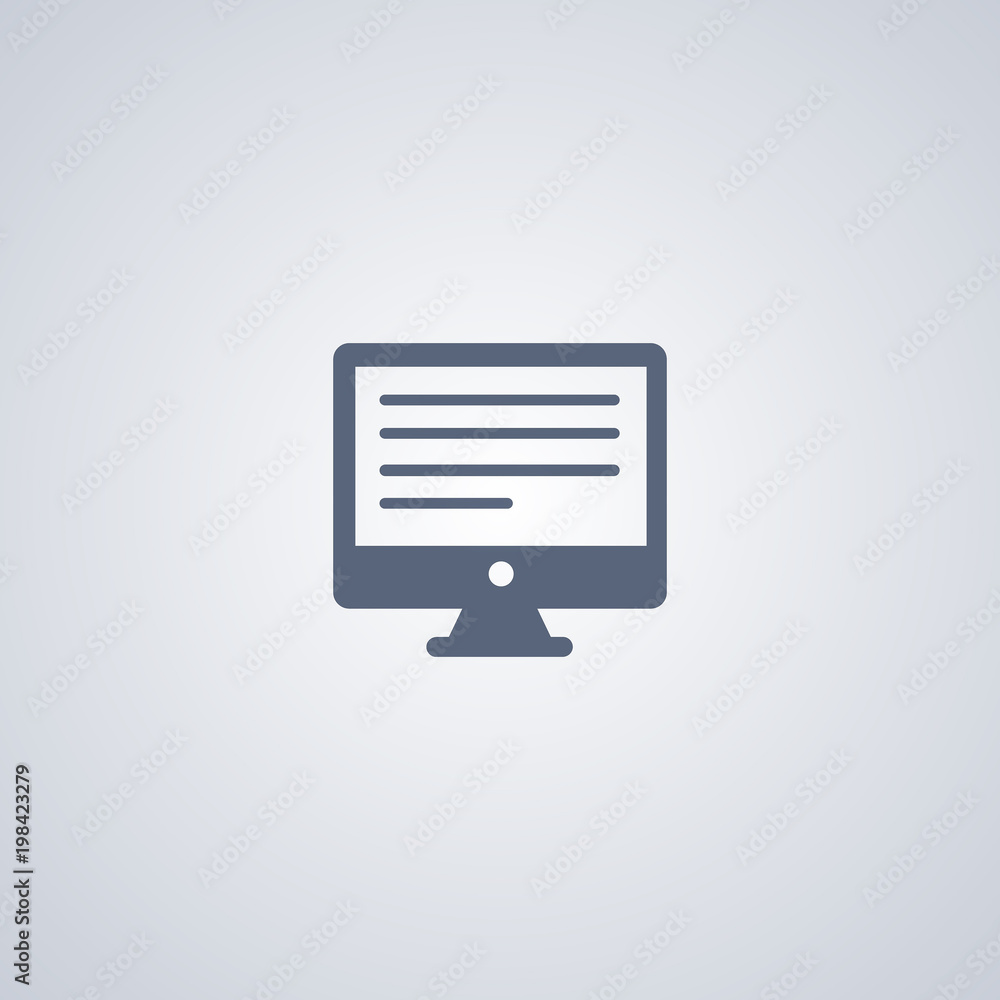 Display vector icon, monitor vector icon Display vector icon, monitor vector icon