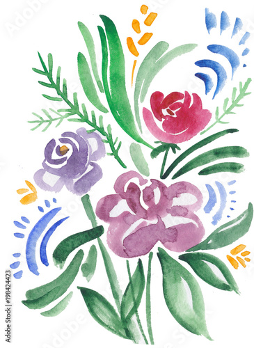 акварельные цветы. ботаническая иллюстрация. акварельная живопись