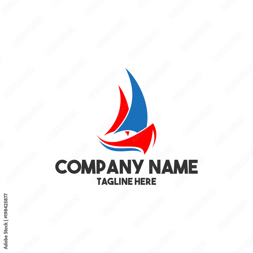 Fototapeta premium abstract yacht logo