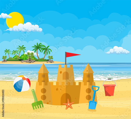 Summer Vacation. Sand Castle,