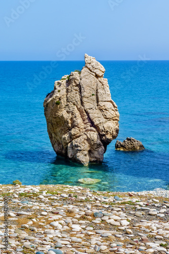 Aphrodite's Rock near Cyprus island photo