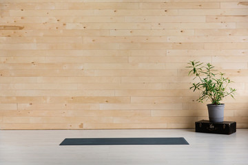 Fototapete Yogaschule Gym with yoga mat on the floor  © protivnica