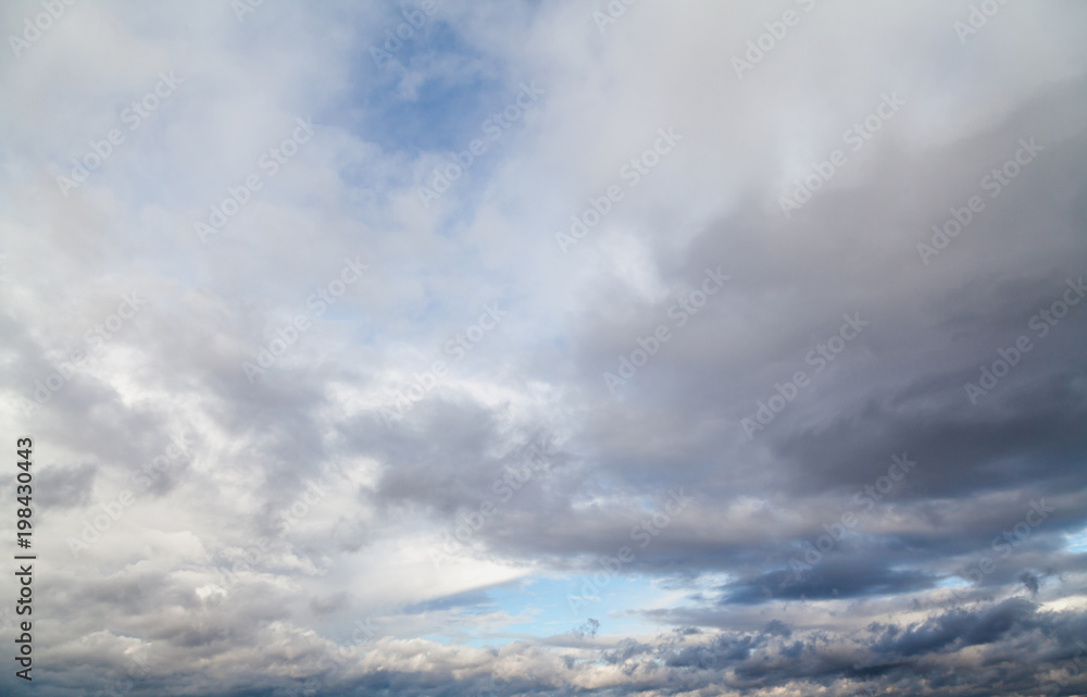 Clouds of different density in sky