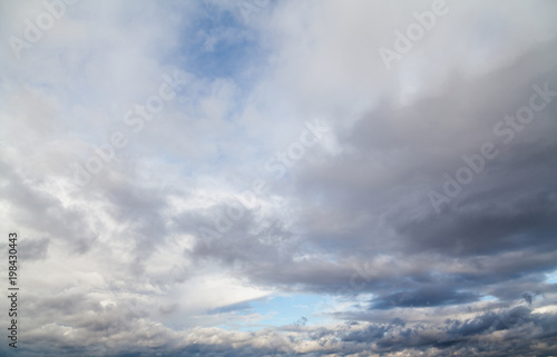 Clouds of different density in sky