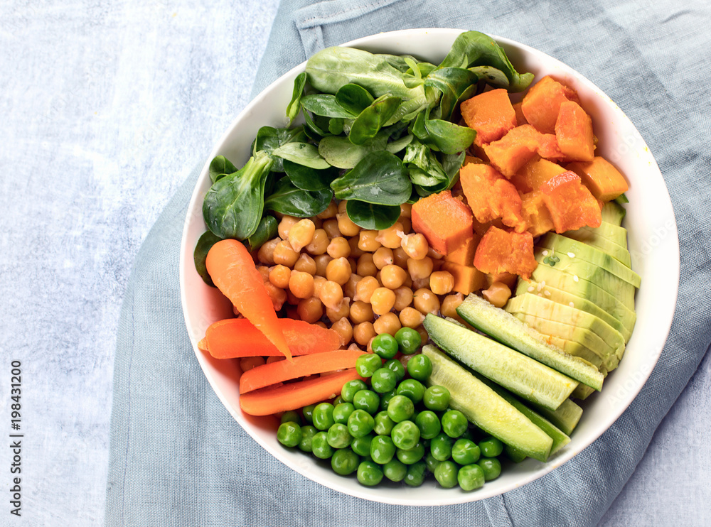Healthy vegan vegetarian bowl.
