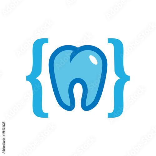 Dental Code Logo Icon Design