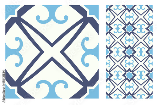 vintage tiles patterns antique seamless design in Vector illustration