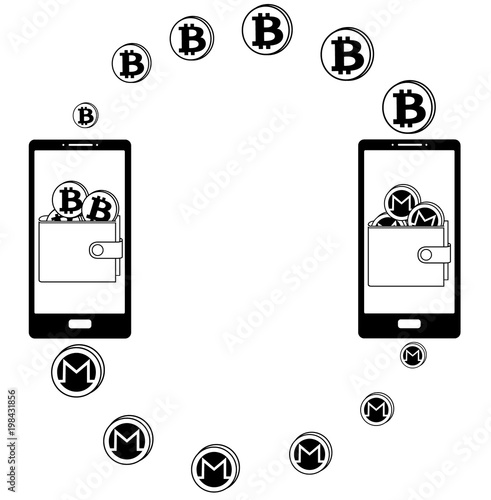exchange between bitcoin and monero in the phone