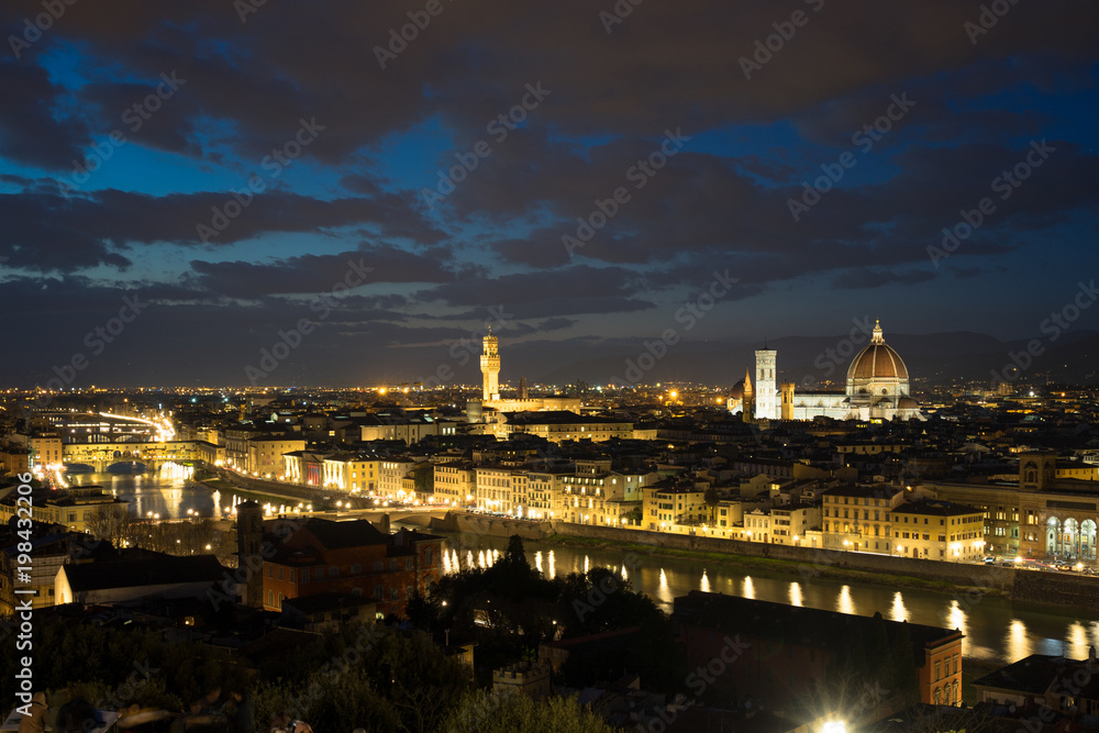 ミケランジェロ広場から見るフィレンツェの夜景