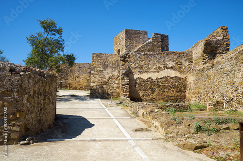 The view of inner courtyard of the Mertola Castle. Mertola. Portugal photo