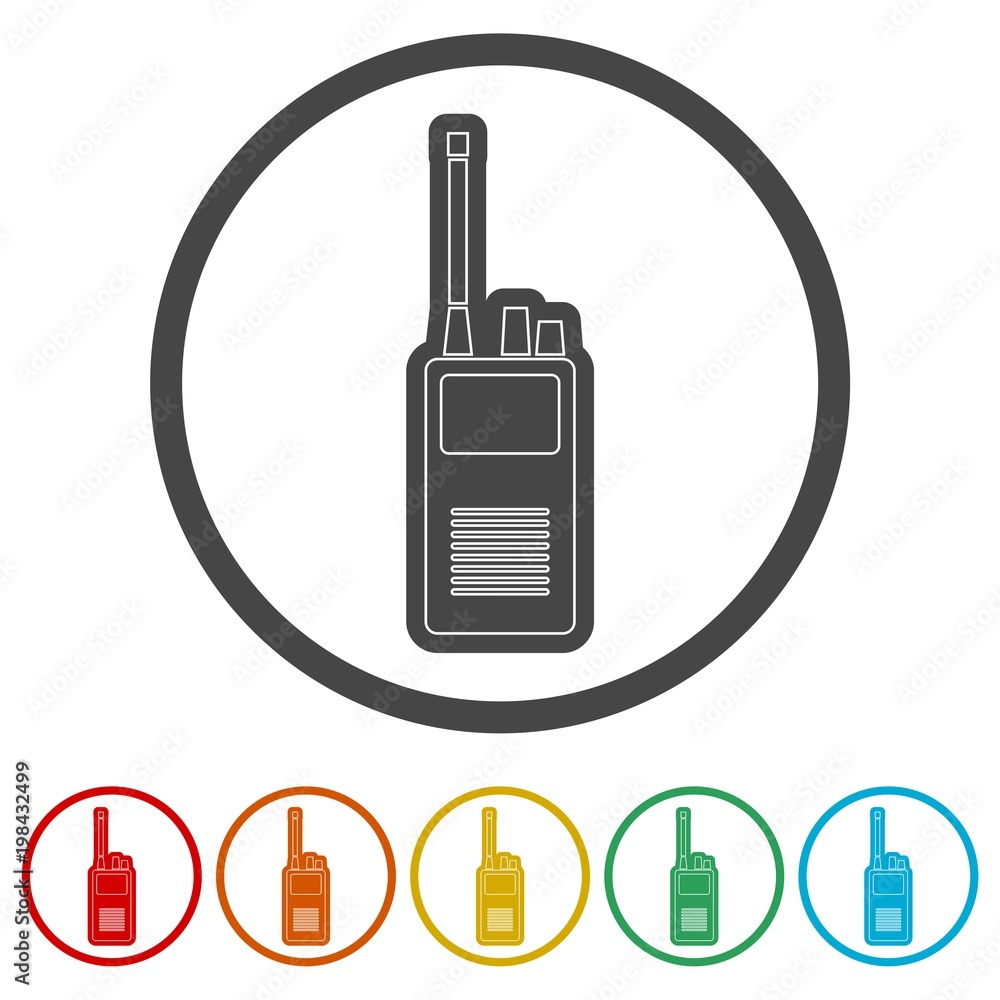 Radio icon, Simple icon mobile radio, 6 Colors Included Radio icon, Simple icon mobile radio, 6 Colors Included